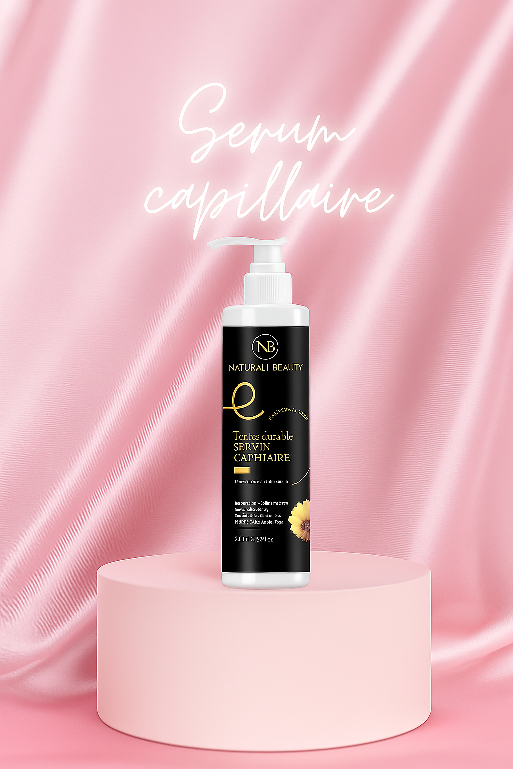 Sérum capillaire spécial cheveux crépus,frissé, bouclés. 250 ML