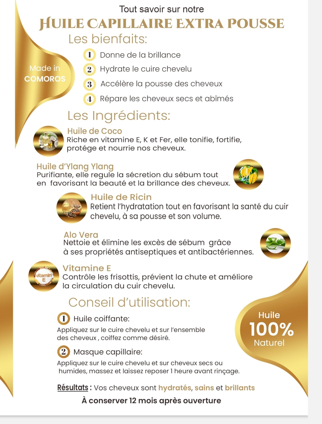 HUILE DE CROISSANCE YLANG-YLANG